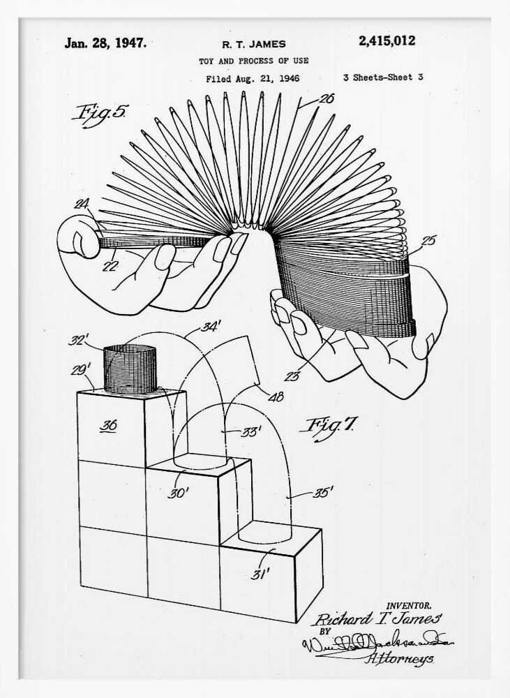 Toy and Process of Use Patent 1947 - Poster / Art Print