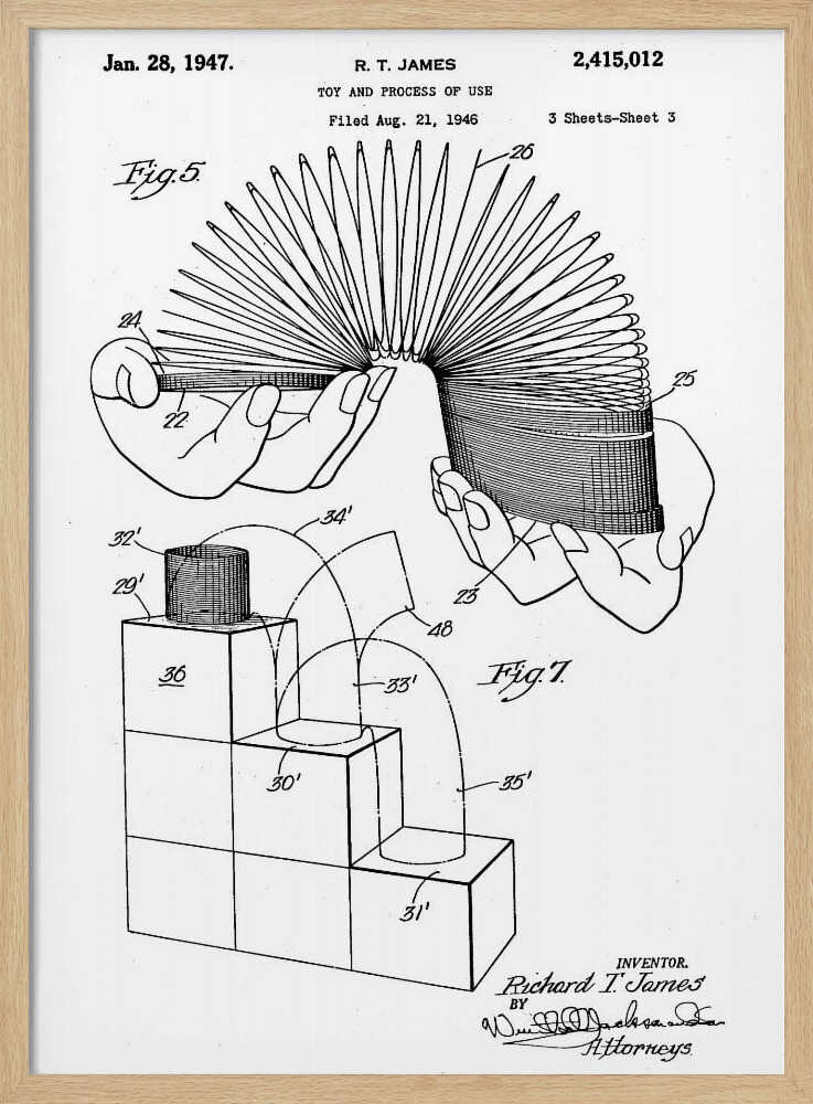 Toy and Process of Use Patent 1947 - Poster / Art Print