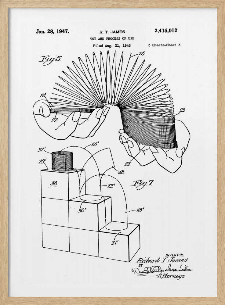 Toy and Process of Use Patent 1947 - Poster / Art Print