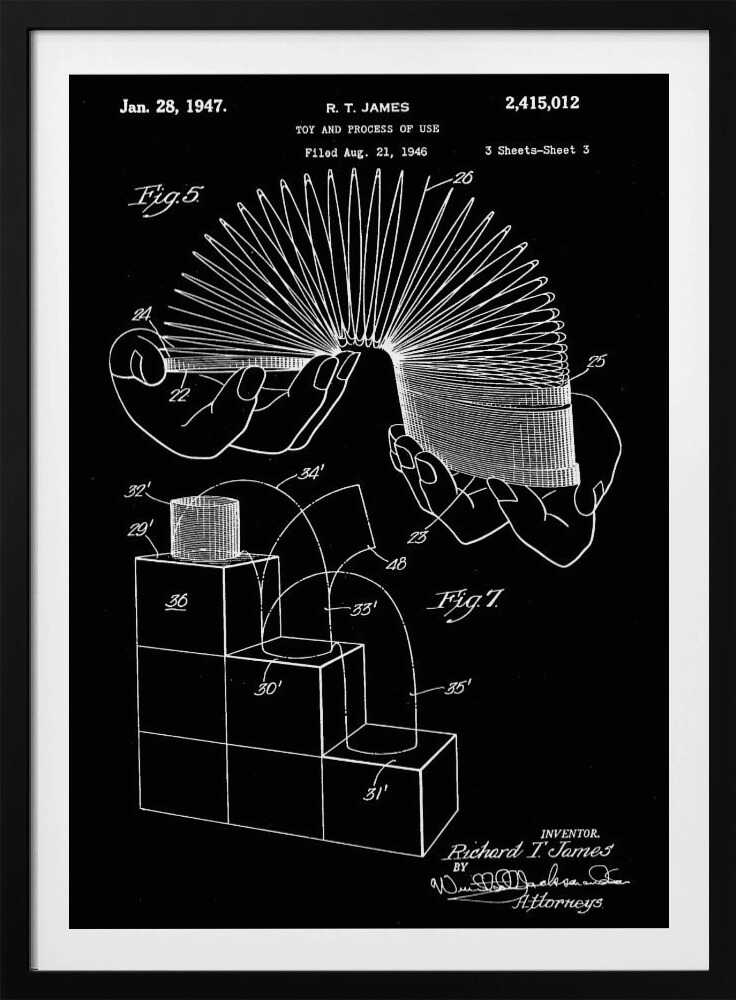 Toy and Process of Use Patent 1947 - Poster / Art Print