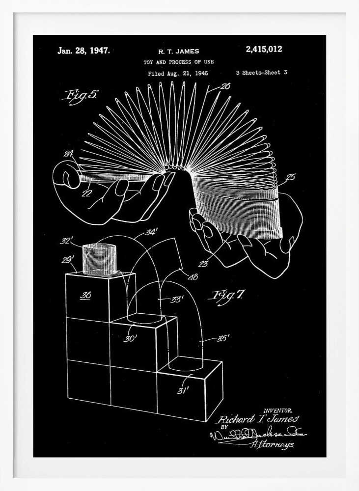 Toy and Process of Use Patent 1947 - Poster / Art Print