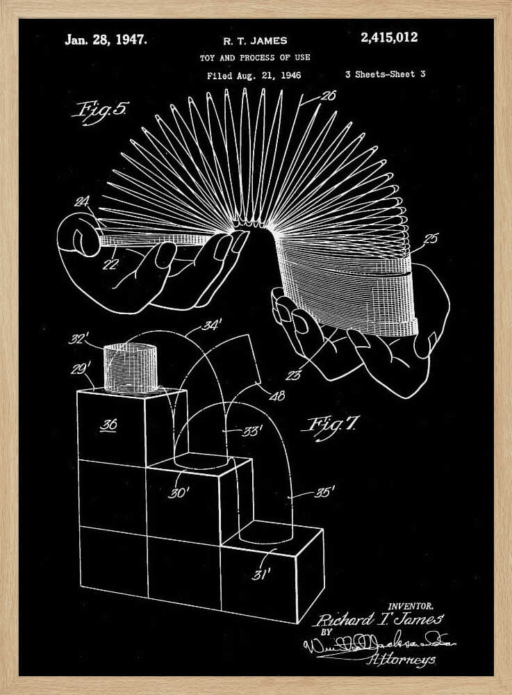 Toy and Process of Use Patent 1947 - Poster / Art Print