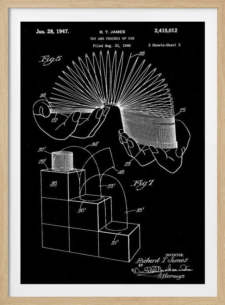 Toy and Process of Use Patent 1947 - Poster / Art Print
