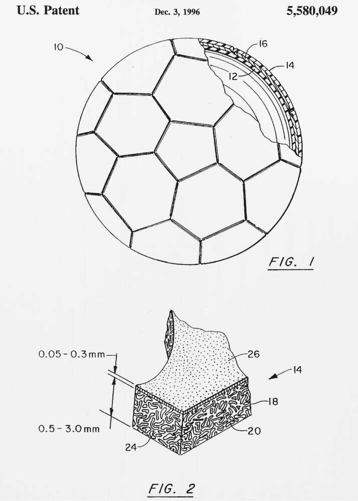 Soccer Ball Patent 1996 - Poster / Art Print