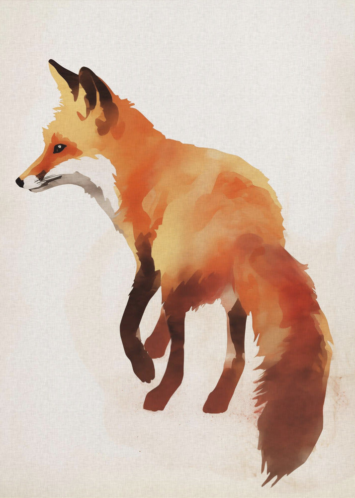 Red Fox Watercolor - Poster / Art Print