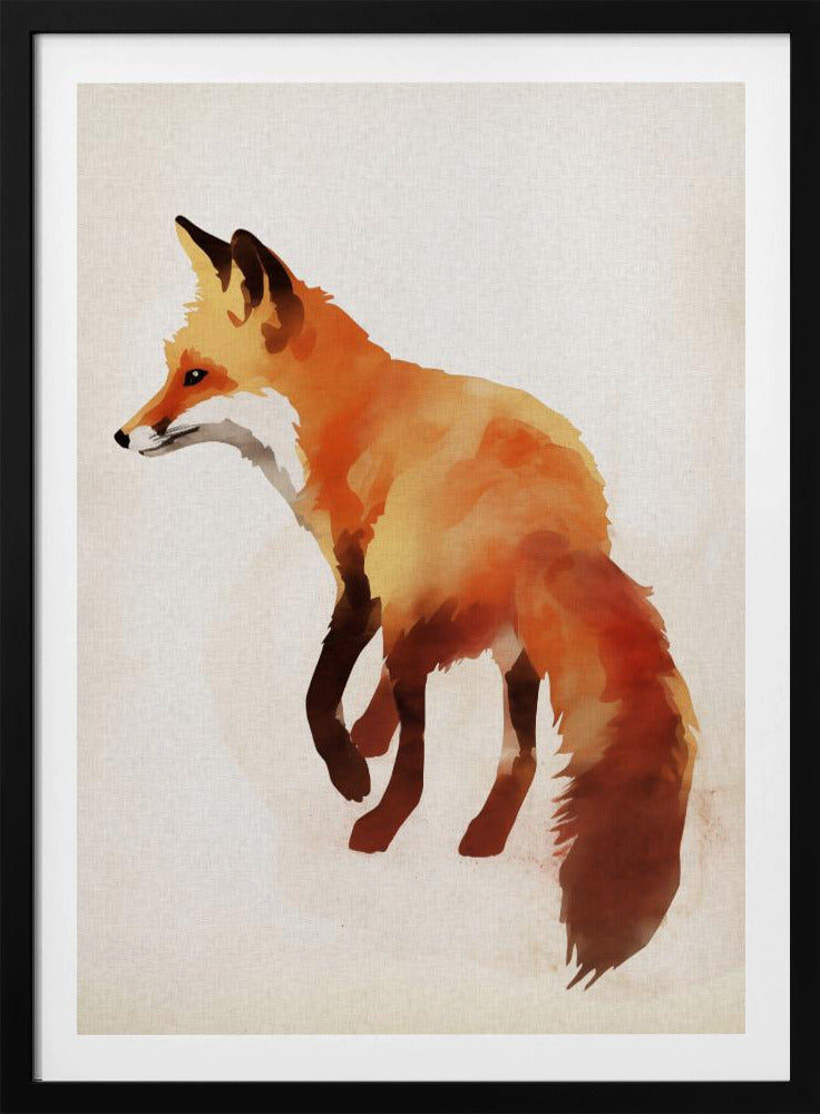 Red Fox Watercolor - Poster / Art Print