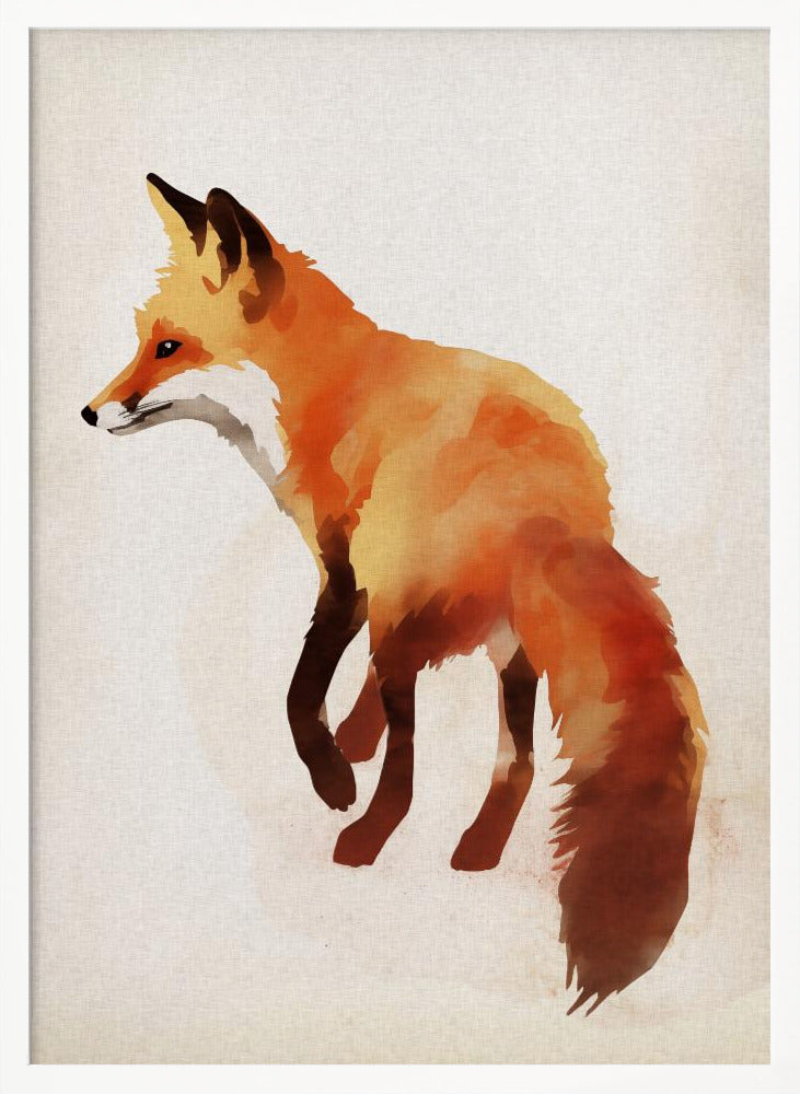 Red Fox Watercolor - Poster / Art Print