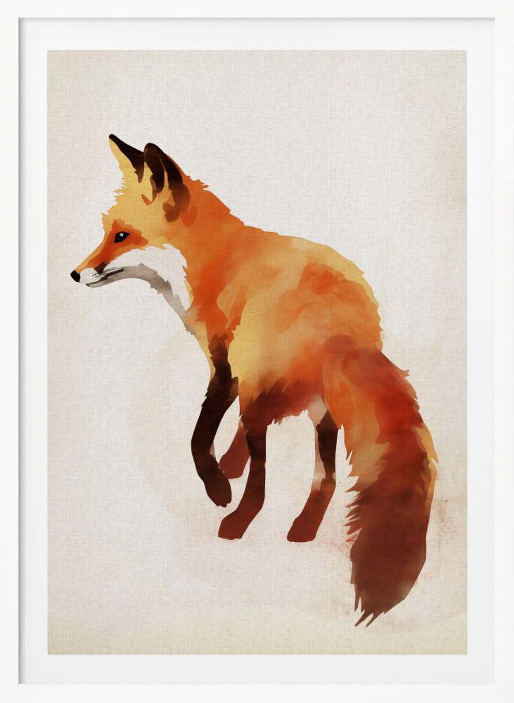 Red Fox Watercolor - Poster / Art Print