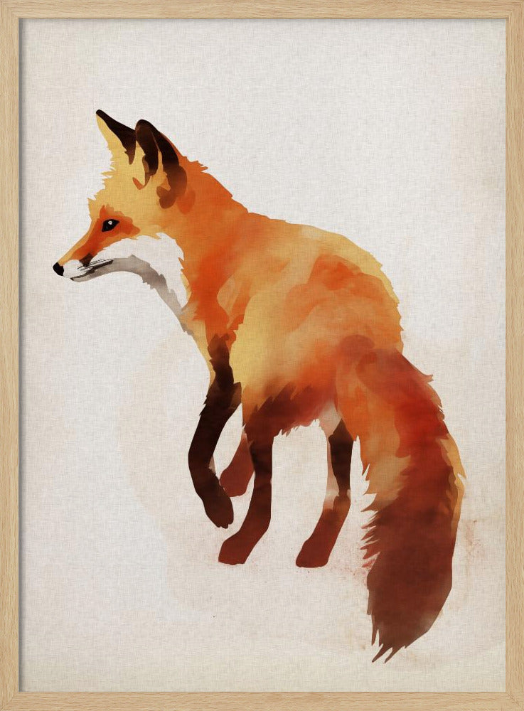 Red Fox Watercolor - Poster / Art Print