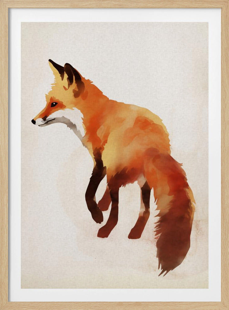 Red Fox Watercolor - Poster / Art Print