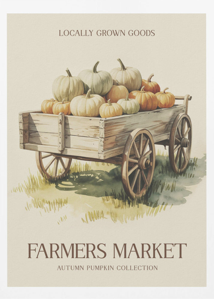 Farmers Market Pumpkin - Poster / Art Print