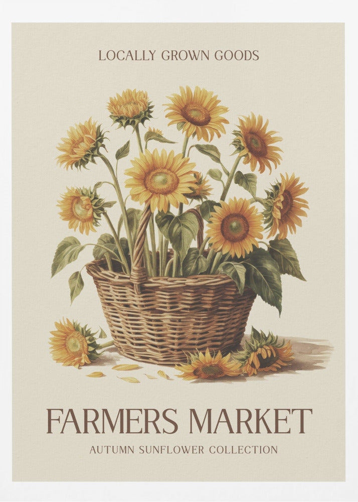 Farmers Market Sunflower - Poster / Art Print