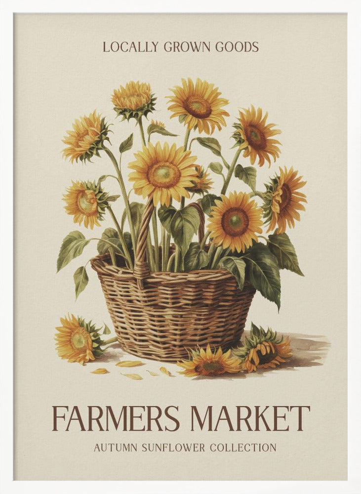 Farmers Market Sunflower - Poster / Art Print