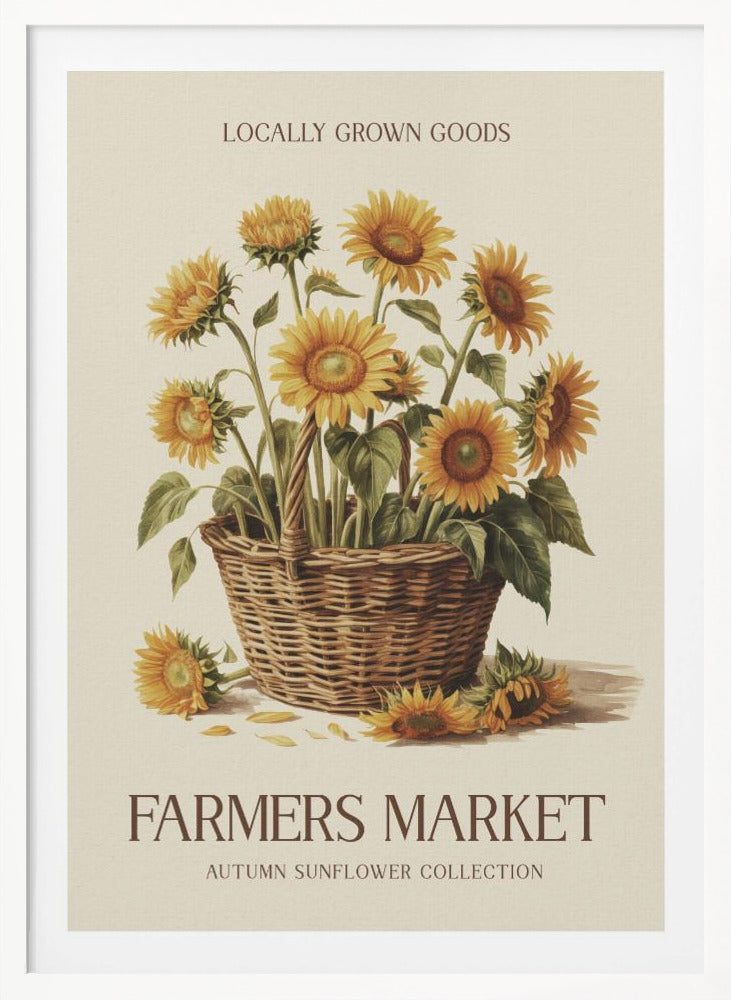 Farmers Market Sunflower - Poster / Art Print