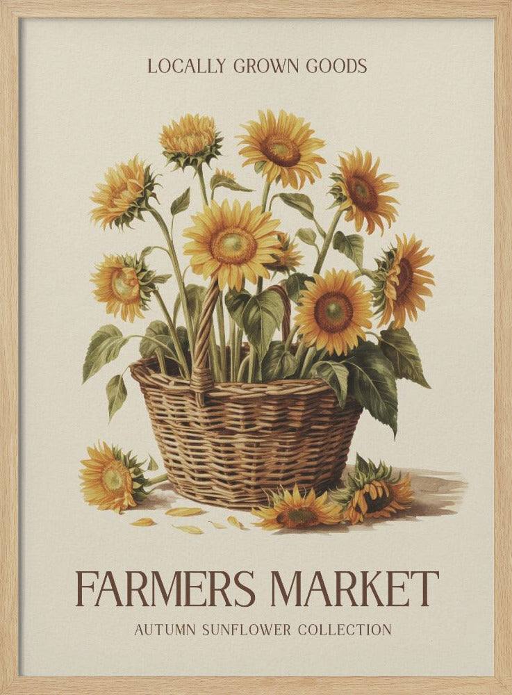 Farmers Market Sunflower - Poster / Art Print