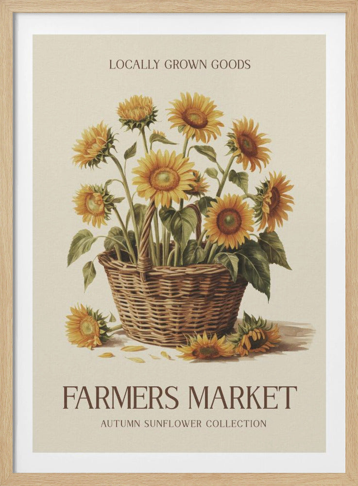 Farmers Market Sunflower - Poster / Art Print