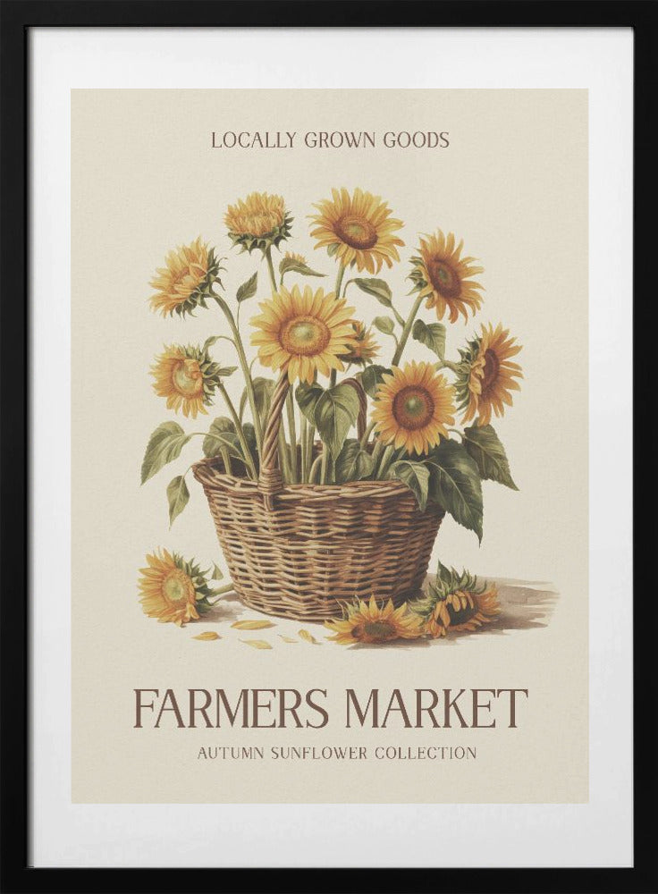 Farmers Market Sunflower - Poster / Art Print