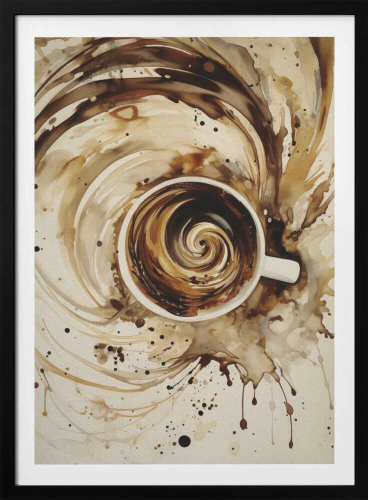 Swirling Coffee - Poster / Art Print