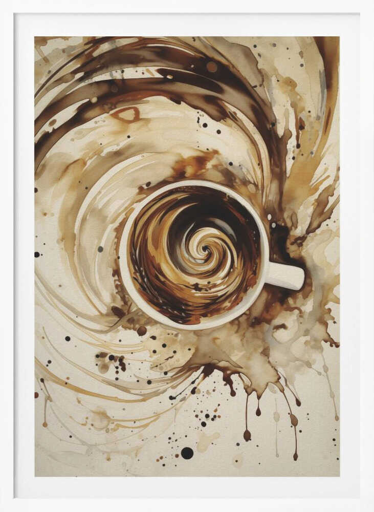 Swirling Coffee - Poster / Art Print