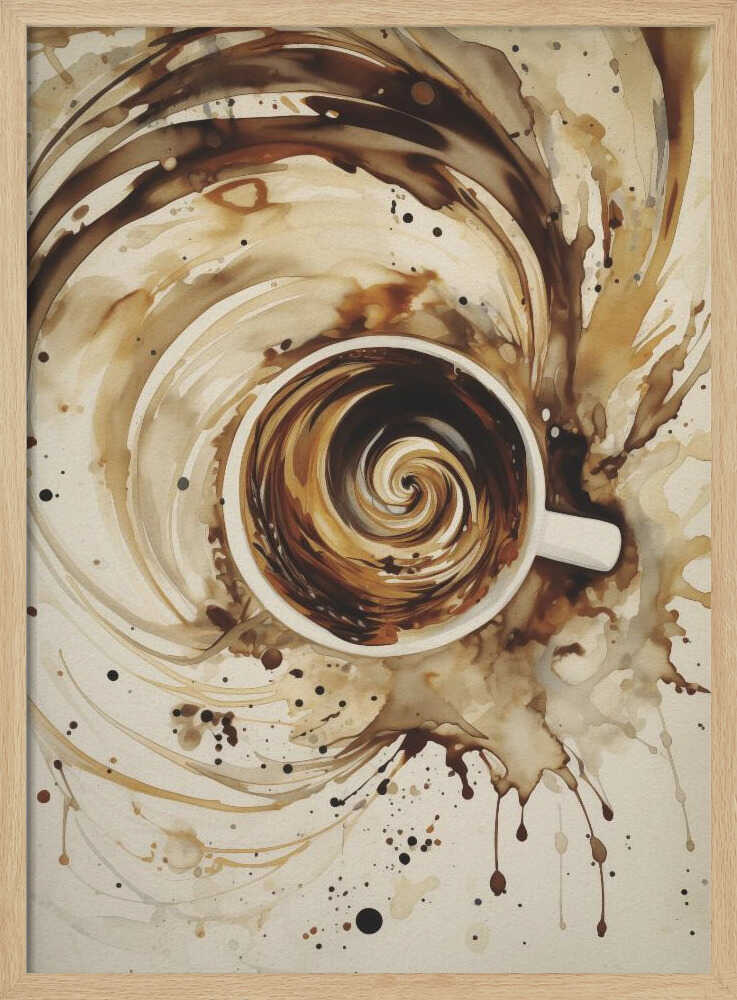 Swirling Coffee - Poster / Art Print