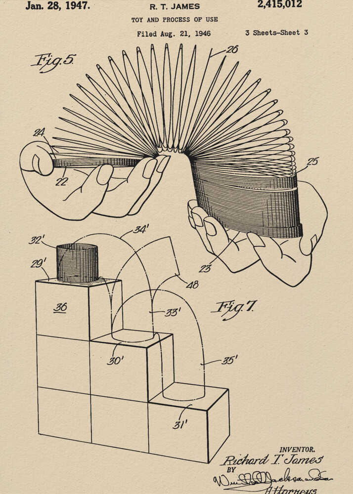 Toy and Process of Use Patent 1947 - Poster / Art Print