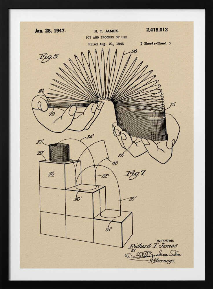 Toy and Process of Use Patent 1947 - Poster / Art Print