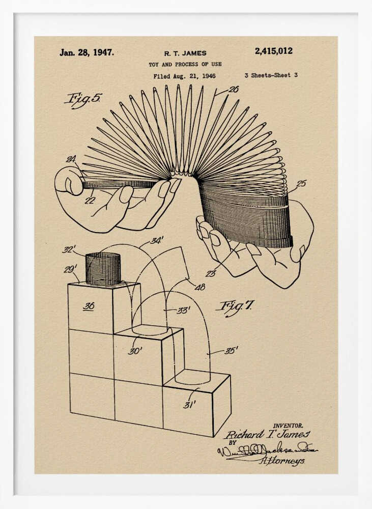 Toy and Process of Use Patent 1947 - Poster / Art Print