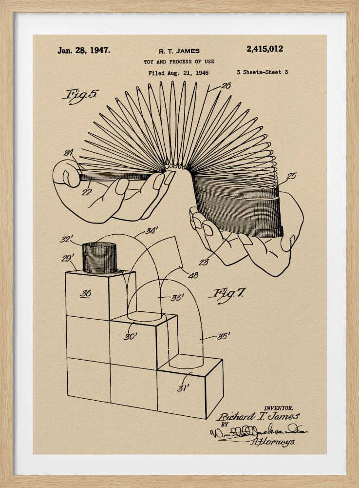 Toy and Process of Use Patent 1947 - Poster / Art Print