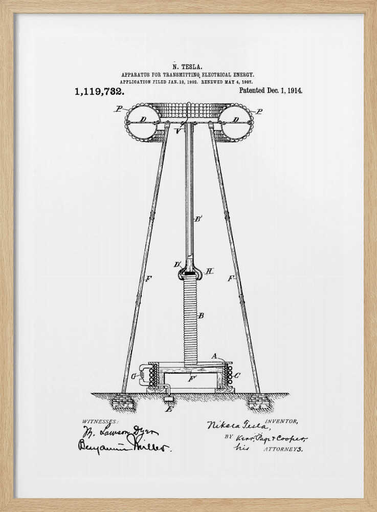 Transmitter Patent 1914 - Poster / Art Print
