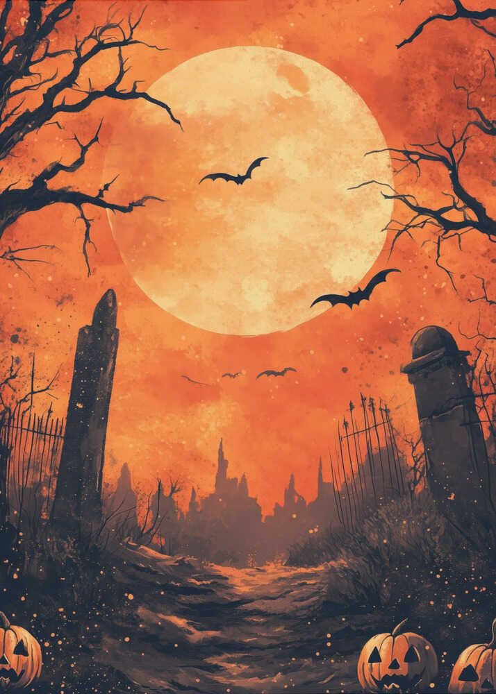 Halloween Scene (10) - Poster / Art Print