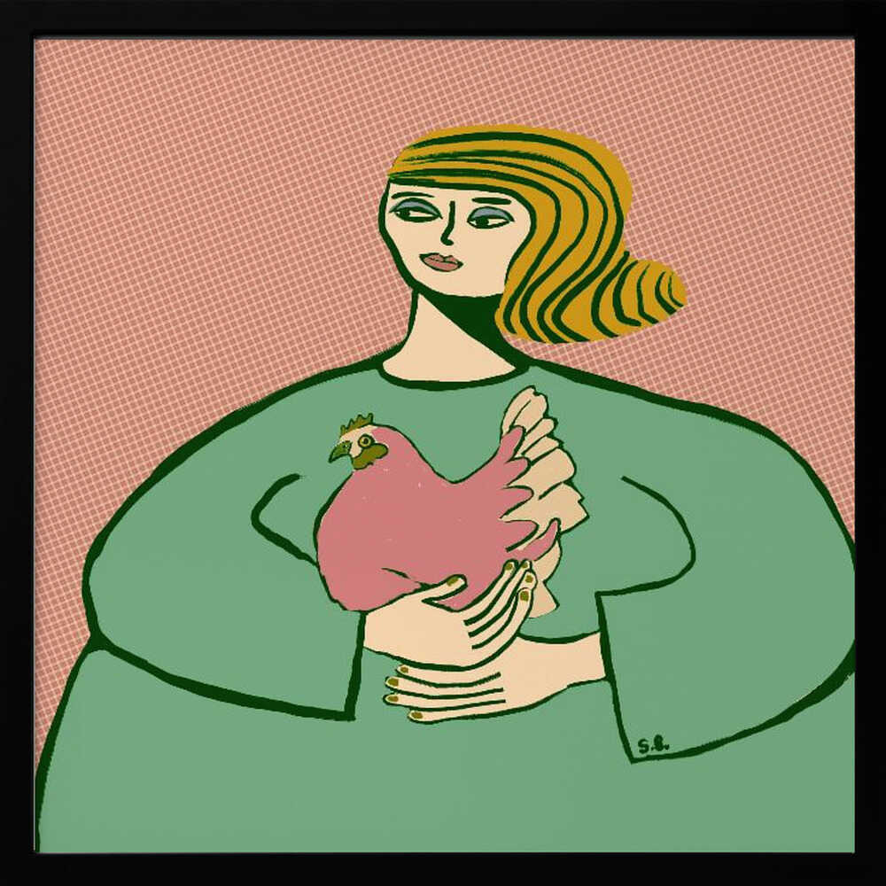 Chicken lady - Poster / Art Print