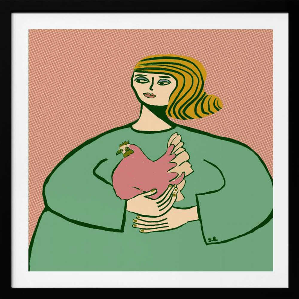 Chicken lady - Poster / Art Print