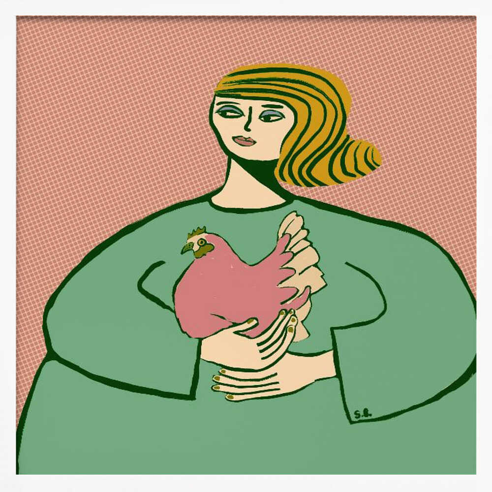 Chicken lady - Poster / Art Print