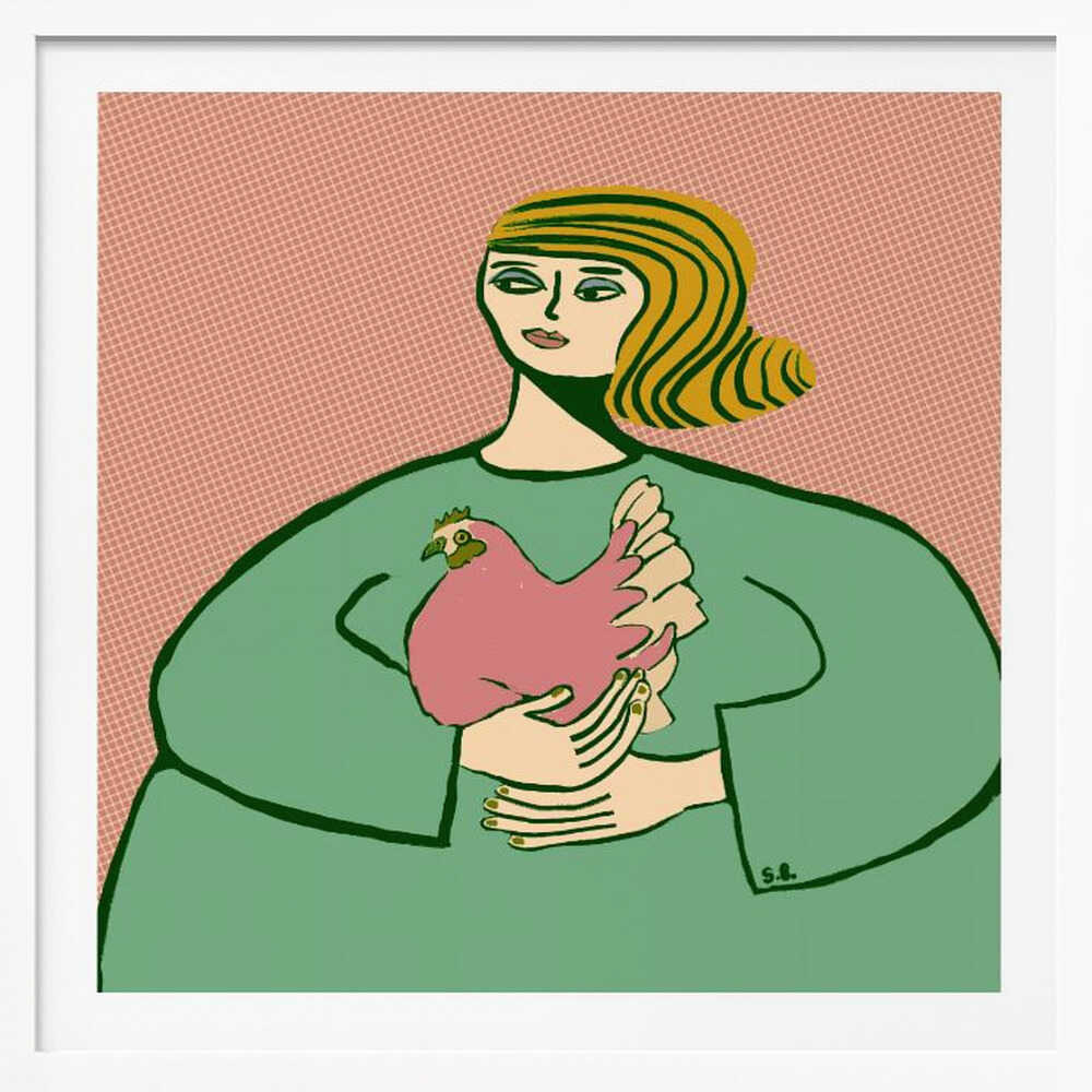 Chicken lady - Poster / Art Print