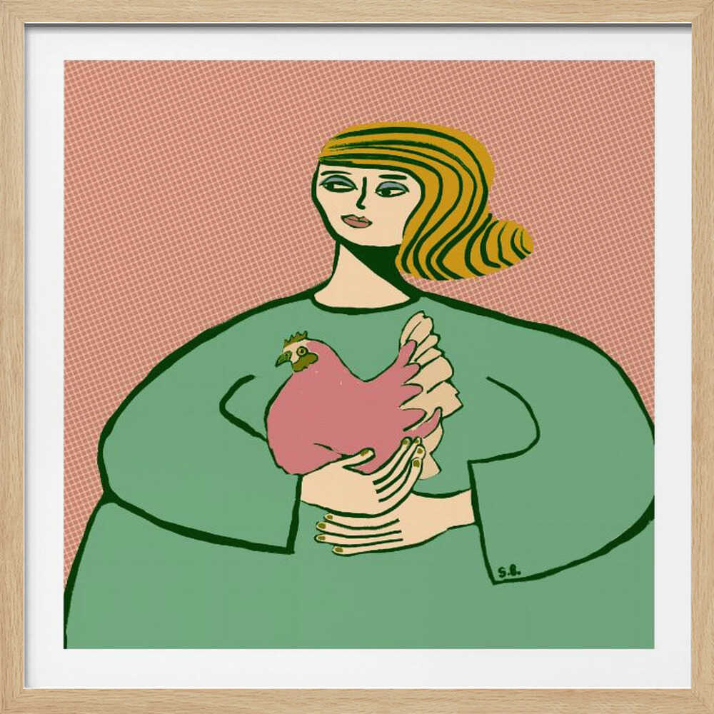 Chicken lady - Poster / Art Print
