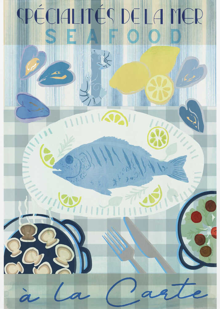 Spécialités de la Mer: Seafood à la Carte - Poster / Art Print