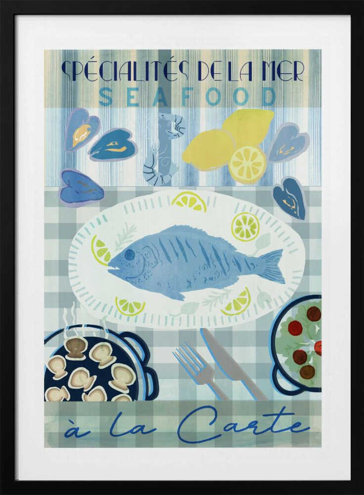 Spécialités de la Mer: Seafood à la Carte - Poster / Art Print