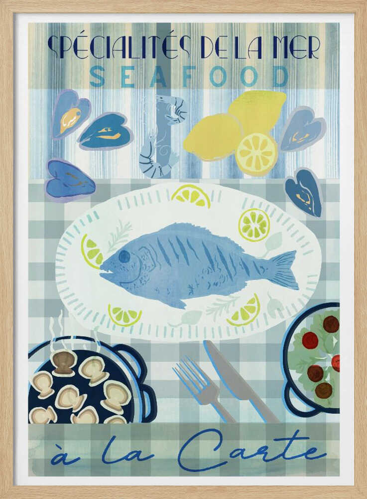Spécialités de la Mer: Seafood à la Carte - Poster / Art Print