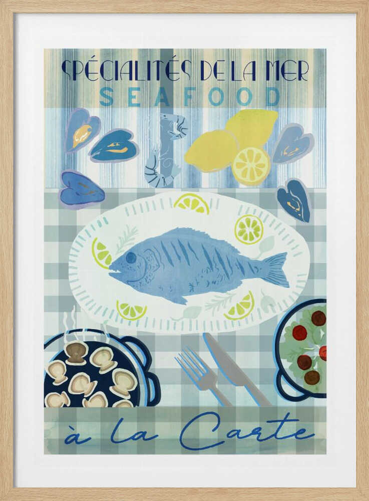 Spécialités de la Mer: Seafood à la Carte - Poster / Art Print