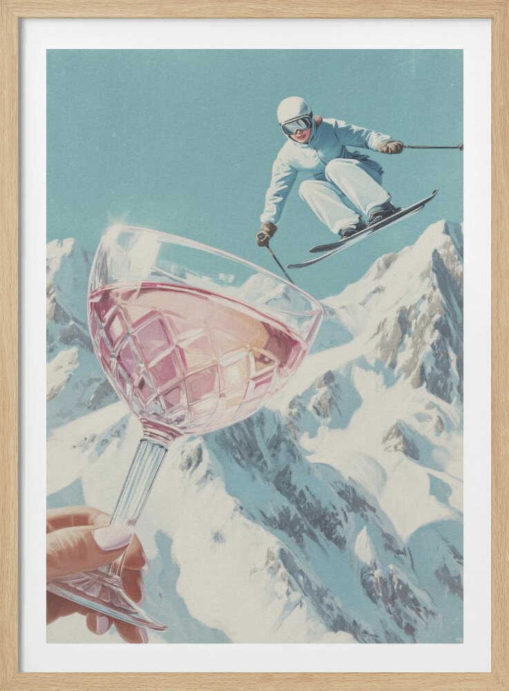 Sip and Ski - Poster / Art Print