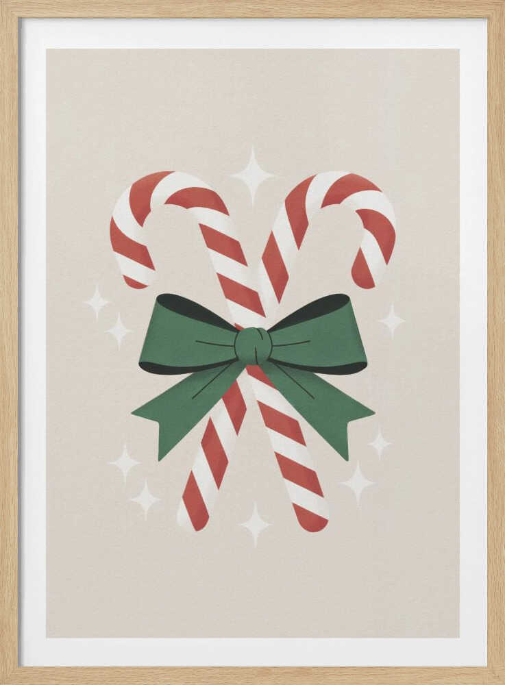Christmas Candy Canes - Poster / Art Print