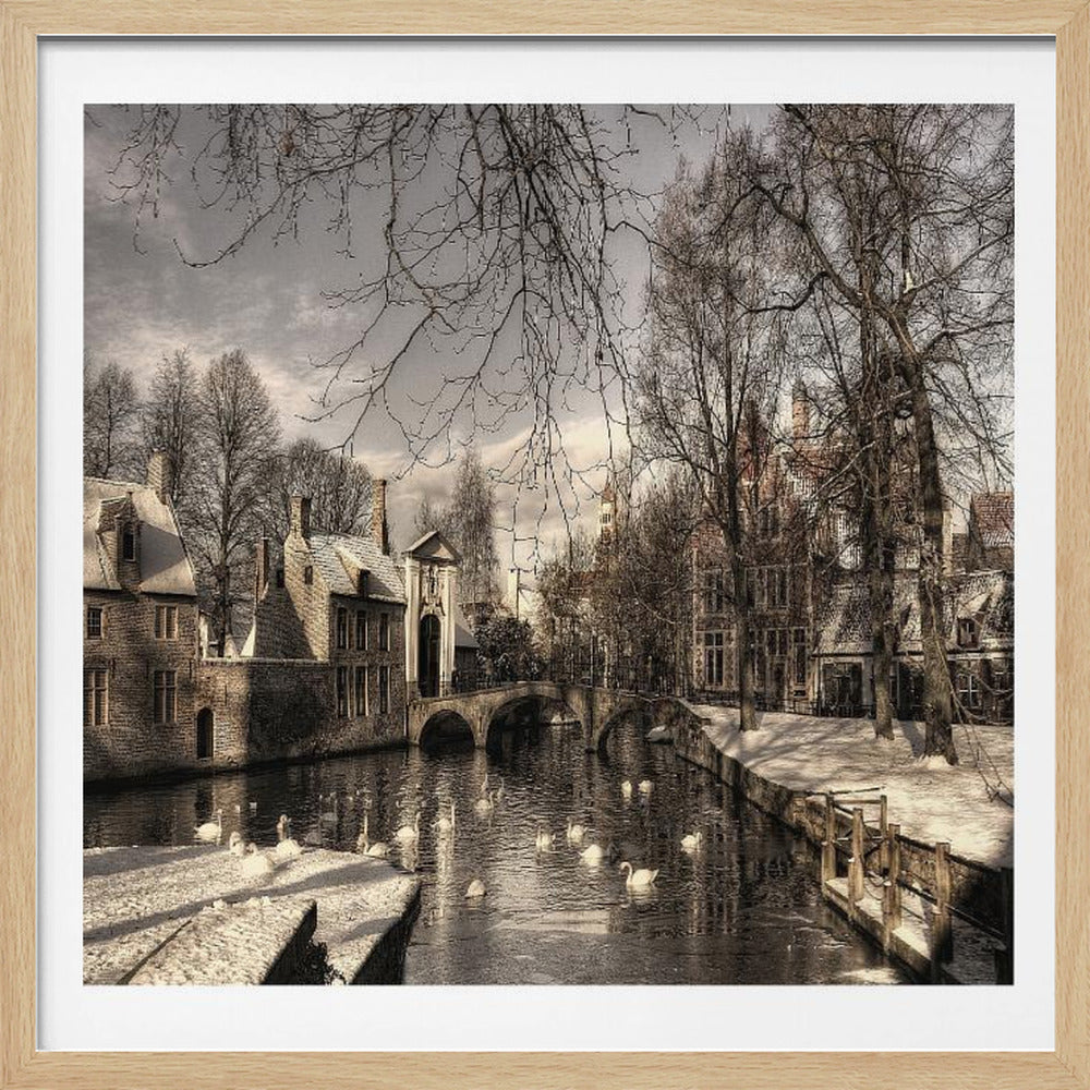 Bruges in Christmas dress - Poster / Art Print