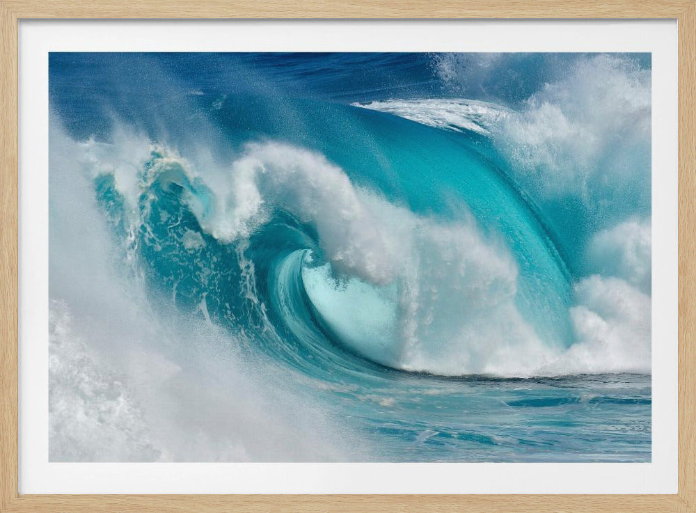 When the ocean turns into blue fire - Poster / Art Print