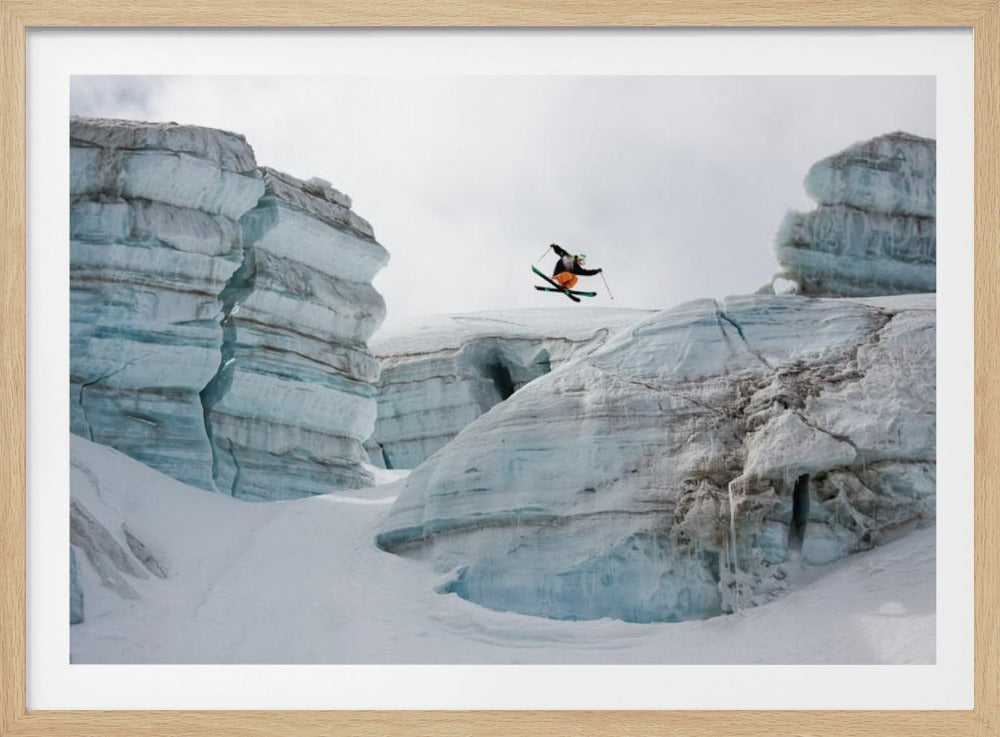 Candide Thovex out of nowhere into nowhere - Poster / Art Print