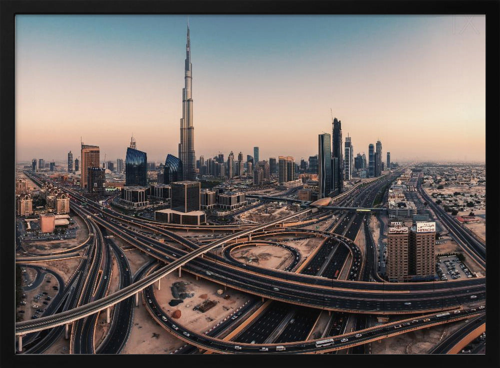 Dubai Skyline Panorama - Poster / Art Print