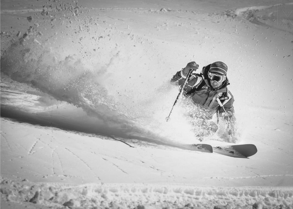 Henri making a powder turn... - Poster / Art Print