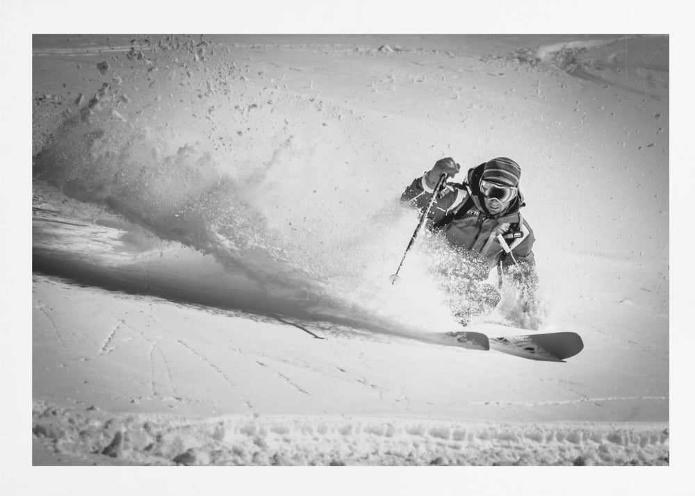 Henri making a powder turn... - Poster / Art Print