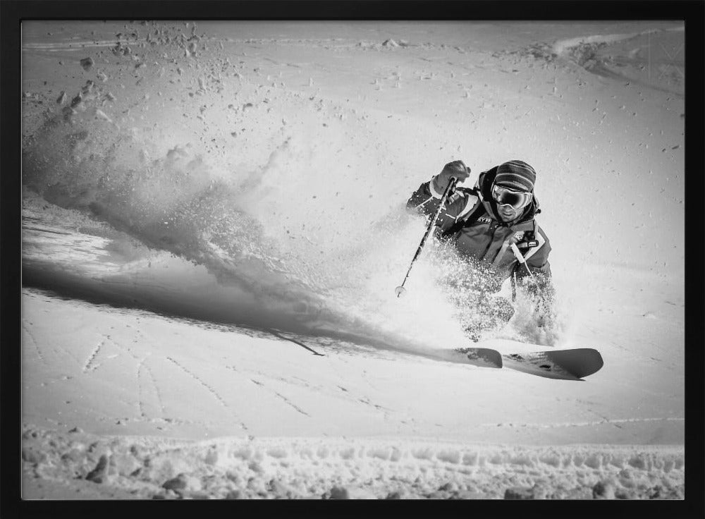 Henri making a powder turn... - Poster / Art Print