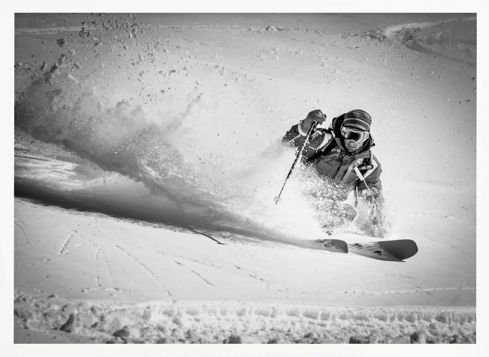 Henri making a powder turn... - Poster / Art Print