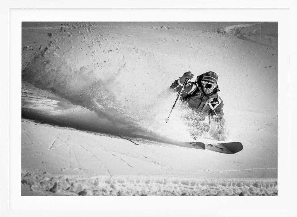 Henri making a powder turn... - Poster / Art Print